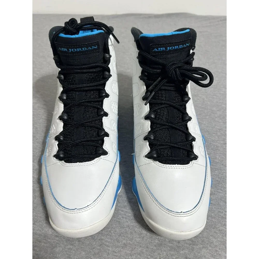 Air Jordan 9 Retro Shoes Mens Size 10 White Blue Black University UNC FQ8992-101